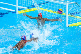 دیدار واترپلو تیم‌های ایران و اندونزی